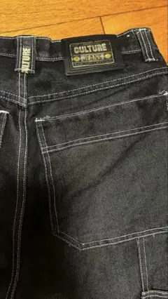 90’s culture jeanes ショート,ブラックw32 チカーノ