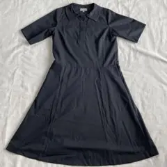 MARGARET HOWELL ブラック　ウールポプリンワンピースサイズ1