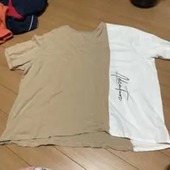 ベージュホワイト2トーンTシャツ