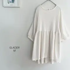 GLACIER ６分袖ペプラムチュニック アイボリー8356