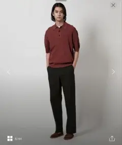 【美品】UNITED ARROWS ポプリン モダンストレートイージーパンツ L