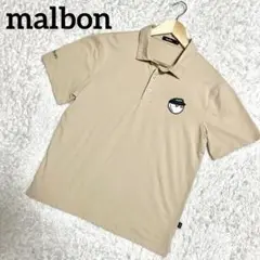 ✨美品✨マルボン ゴルフウェア ポロシャツ 半袖 胸元ロゴ Mサイズ ベージュ