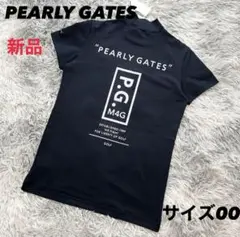 新品　パーリーゲイツ　モックネック　半袖シャツ　カットソー　ネイビー　00