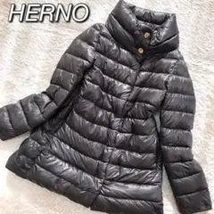 【超軽量】ヘルノ ダウンコート Amelia ボトルネック グレージュ 40