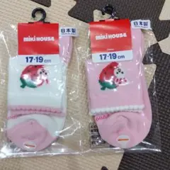 MIKI HOUSE いちご柄 キッズ靴下 17-19 cm