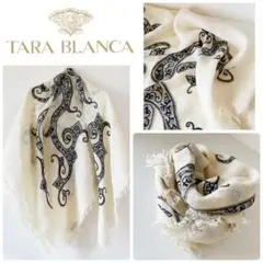 TARA BLANCA ターラ ブランカ 刺繍ストール アリー刺繍 リネン
