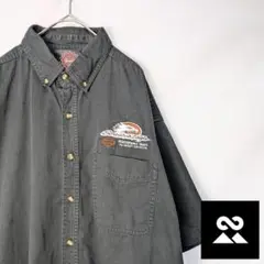 Harley-Davidson　NHRA　USA半袖シャツ　オーバーサイズ　黒