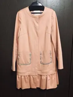 【最終価格です】chesty スプリングコート 2way ビジュー ピンク