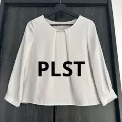 プラステ　PLST ブラウス　ゴールド　メタルパーツ　ライトグレー　S