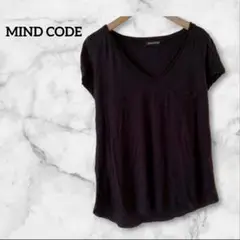✨１点限り✨ MIND CODE ブラック Vネック 半袖 Tシャツ カットソー
