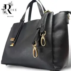 【極美品】デザイナーズ 2way ショルダーバッグ トートバッグ B5 ブラック