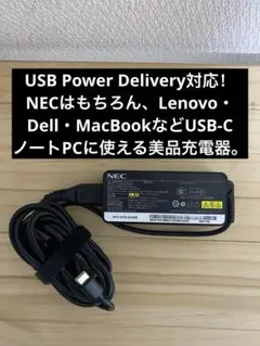 NEC純正 45W USB-C充電器 ケーブル付き LenovoノートPC対応