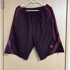ダークレッド メッシュ バスケットボールパンツ
