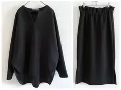☆美品☆ ADORE アドーア ダンボール ブラウス スカート セットアップ 黒