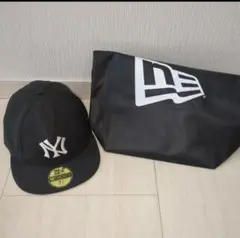 New Era ベースボールキャップ 黒 7 1/8