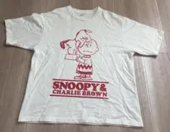 BAYFLOW × PEANUTS スヌーピー＆チャーリーブラウン Tシャツ