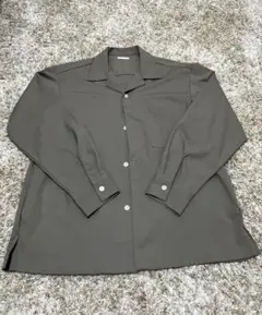 GU メンズ　長袖シャツ　カーキ　S