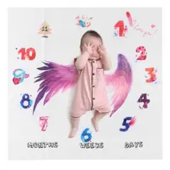 成長チャート マイルストーン ブランケット 記念 マンスリー 子供 赤ちゃん