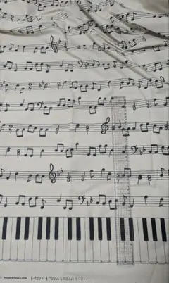 オックス生地 音符柄 鍵盤 生成