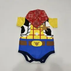 ウッディーロンパース　バンダナセット