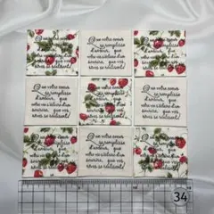 ハンドメイド　布タグ✳️34