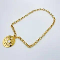 【美品】シャネル CHANEL ロゴカットプレート ゴールド ネックレス ベルト