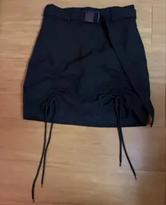 y2k 黒タイトミニスカート ベルト付き