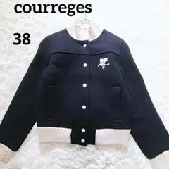 激レア/極美品✨クレージュ　スタジャン　ブルゾン　黒　ロゴ　38 Y2K 韓国 2025年最新】Courreges スタジャンの人気アイテム - メルカリ