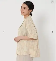 【美品・タグ保管あり】BEAUTY&YOUTH　ジャガード パイピングシャツ