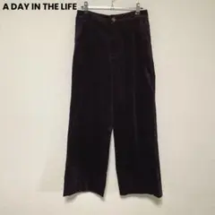 zo716 A DAY IN THE LIFE/ワイドストレート/ベロア風パンツ