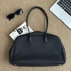 ブラックレザー　ボストンバッグ　トートバッグ