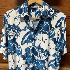 超希少！ 名品 IOLANI イオラニ アロハシャツ ポロシャツ ハイビスカス柄