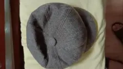 グレー ベレー帽 厚手生地