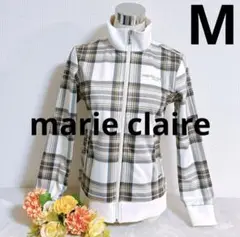 【marie claire】ブルゾン　ゴルフウェア　チェック柄　ジャケット　M
