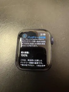 bat.100% Apple Watch6 40mm GPSモデル ブルー