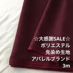 A3L/5387◆3m 感謝祭/ポリエステル先染め生地/アパレル