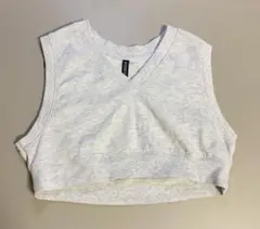 ★極美品★H&M DIVIDED グレー クロップドセーターベスト M