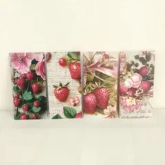 【お試し価格】いちご柄 ぽち袋　長封筒　ギフト　ハンドメイド ◇102