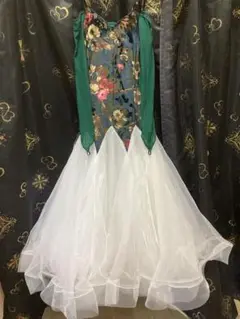 花柄社交ダンスドレス