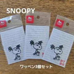 スヌーピー 刺繍ワッペン 3枚セット