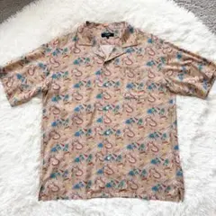 【美品】BEAMS HEART アロハシャツ 総柄 ハワイアン Lサイズ