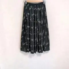 +Petit　Standard　ロング　プリーツスカート　英語ロゴ　プリント