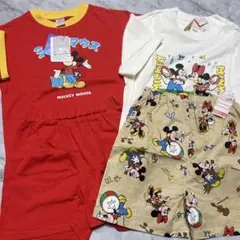 futafuta ディズニー ミッキー セットアップ　しまむら　新品　110