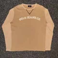 90s POLO JEANS CO. サーマル ワッフル生地 前V 長袖