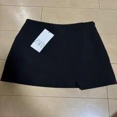 最終値下げ！新品タグ付き　ZARA ミニスコート　XS 黒