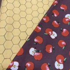 生地　はぎれ　honey Beeとりんご