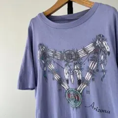90s US古着　Arizona　Tシャツ　ネイティブ　騙し絵　シングルステッチ