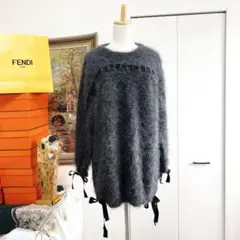 美品 FENDI フェンディ アンゴラ おりぼん モヘヤ セーター ワンピース