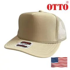 OTTOメッシュキャップ　カーキ　ベージュ　タン　トラッカーキャップ　無地