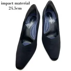 【❤️美品❤️】impact material 24.5cm ブラック 合成皮革